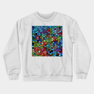 Colorful Stain Glass Design Crewneck Sweatshirt